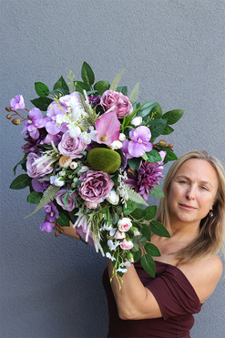 Neutela, kompozycja kwiatowa nagrobna, wym.35x60cm 