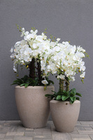 Beigenate, sztuczny storczyk w ceramicznej donicy