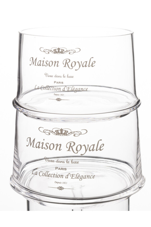 Maison Royale A, bomboniera szklana, komplet trzech pojemników