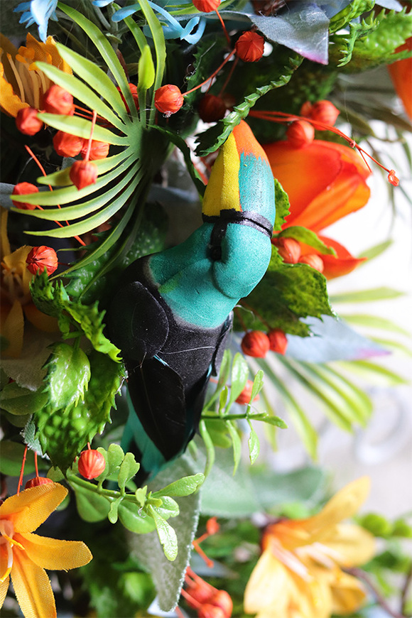 Tukany, egzotyczny wianek dekoracyjny