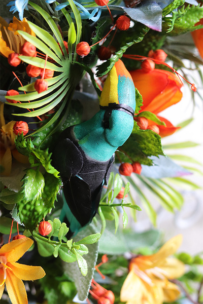 Tukany, egzotyczny wianek dekoracyjny