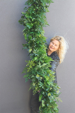 Green Milesa, zielona girlanda dekoracyjna, dł.210cm