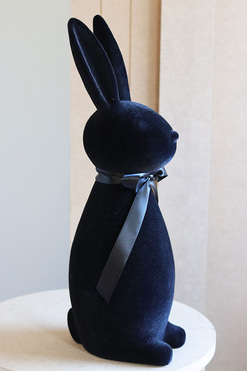 Bunny the Star, figurka wielkanocna zajączek, czarny, wys.40cm