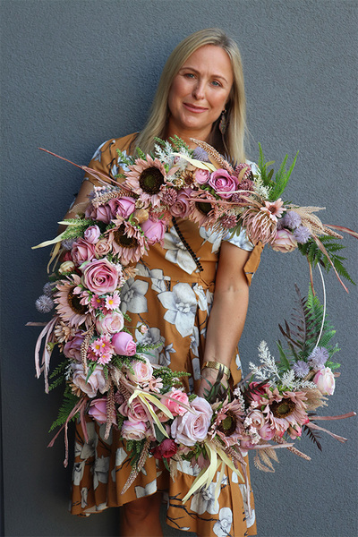 wianek na obręczy Fettana Subtelle Wrzosowisko, rozp.79cm