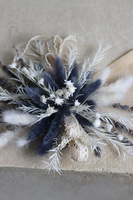 Boho Blue, stroik / dekoracja do koszyczka wielkanocnego, rozp.15x18cm