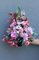 erreta, jesienny bukiet nagrobny we wkładzie, dł.58cm