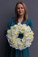 Narcyz, wiosenny wianek na drzwi	