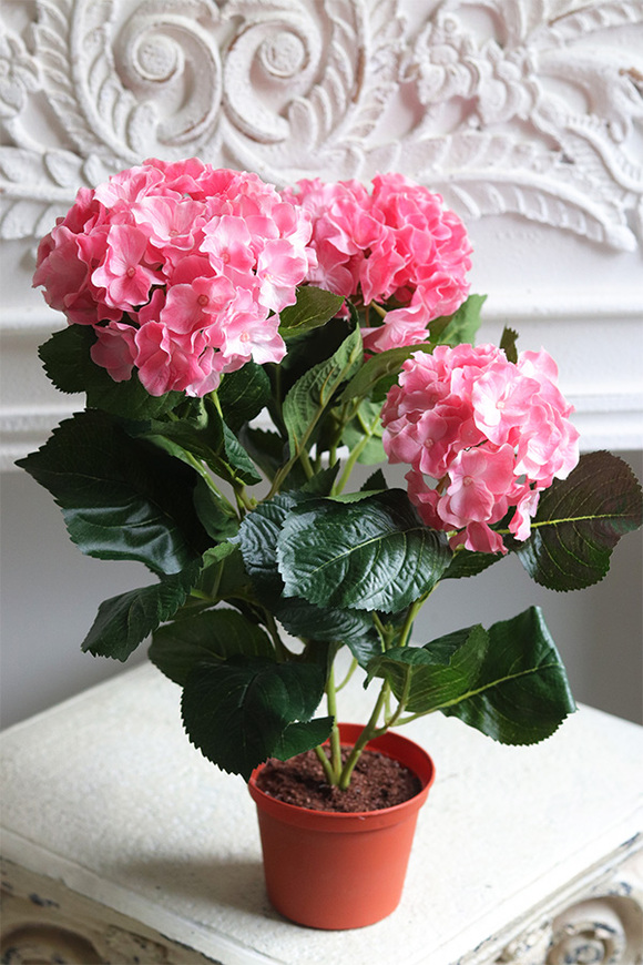 doniczkowa hortensja Koral, wysokiej jakości sztuczne kwiaty