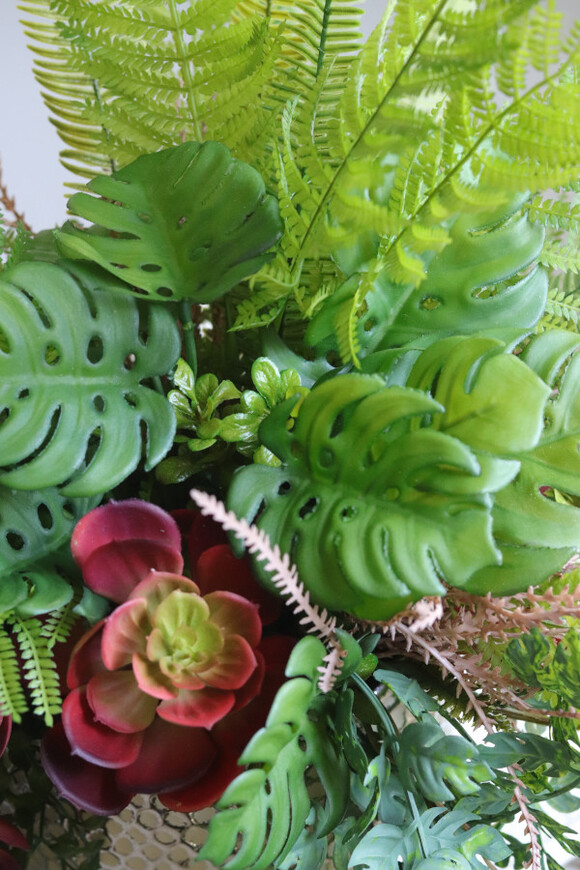 Bizett, sukulenty w ozdobnej donicy