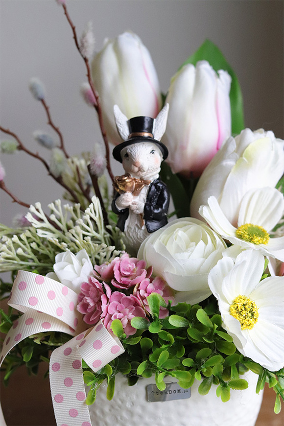 Słodziak, stroik wielkanocny z zajączkiem