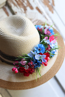 dekoracja kwiatowa na kapelusz, Summer Jazz