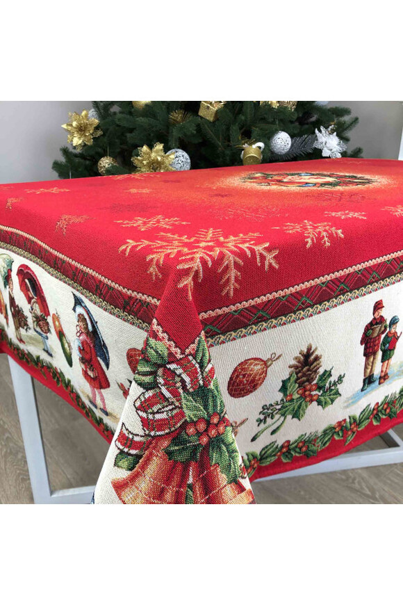 Jarmark Świąteczny, gobelinowy świąteczny obrus