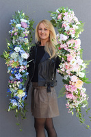 Malediwy Pink, stylowa girlanda ze sztucznych kwiatów, dł.150cm