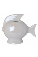 figurka marynistyczna Ryba - Skarbonka D, perłowy, wym.14x7.5x13cm