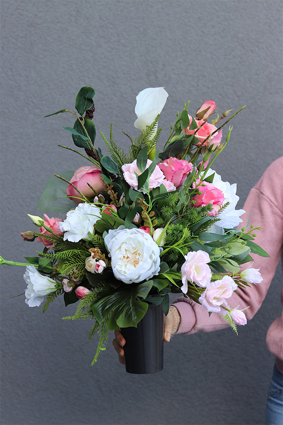 Ladia, bukiet nagrobny we wkładzie do flakonu