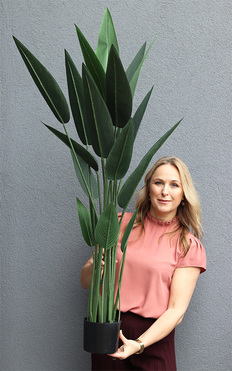 Strelicja Zielona, wysokiej jakości sztuczna roślina, wym.160cm