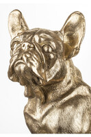 Buldog Francuski, złota figurka dekoracyjna pies