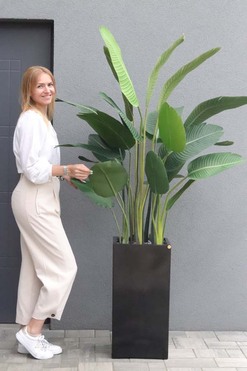 Bananowiec Fiberglass, sztuczna roślina w donicy, wys.235cm