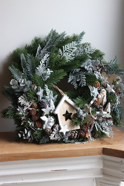 Nordic House, świąteczny wianek na drzwi, śr.42cm 