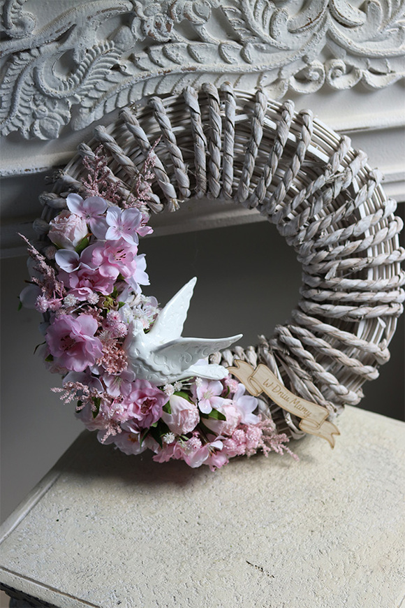  Dla Mamy, asymetryczny wianek z dedykacją