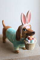 Jamnik na Wielkanoc, figurka ceramiczna