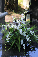 Serce Pattaya, kompozycja nagrobna z tajską orchideą