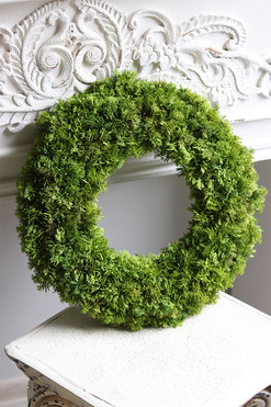 wysokiej jakości wiosenny wianek, Zieleń Wielkanocna Premium, śr.42cm  