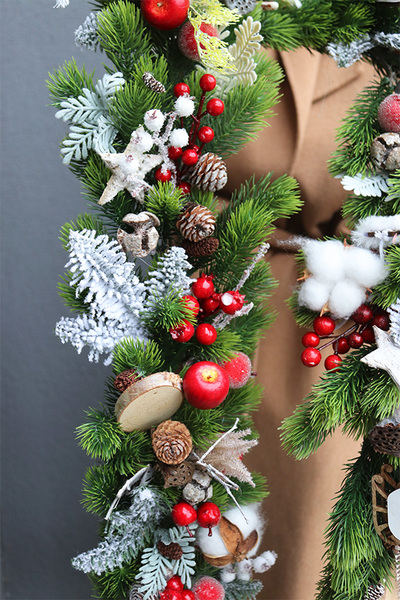 Święty Mikołaj, świąteczna girlanda