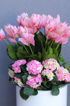 Medinilla Fiberglass 2, podłogowa dekoracja kwiatowa, wys.138cm 