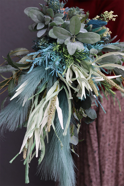 Rewia Blue, niebieski bukiet dekoracyjny