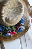 dekoracja kwiatowa na kapelusz, Summer Jazz