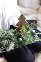 Natural Wood, świąteczny stroik na stół	