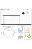 Bola Color, wisząca donica z nawadnianiem