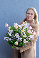 Premium Spring Pink, dekoracja nagrobna w misie