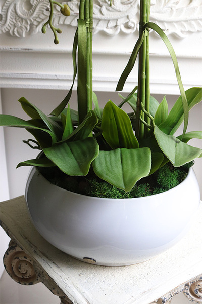 Biała Dama, wysokiej jakości sztuczny storczyk