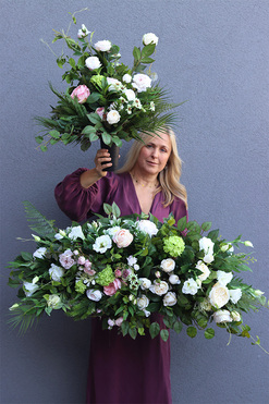 Luvita Sweet, komplet dekoracji nagrobnych, girlanda+bukiet