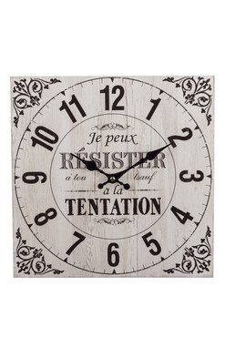 Tentation, kwadratowy zegar ścienny, wym.34x34cm