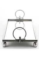 Deepika, dekoracyjna srebrna taca lustrzana