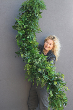 Green Milesa, zielona girlanda dekoracyjna, dł.210cm