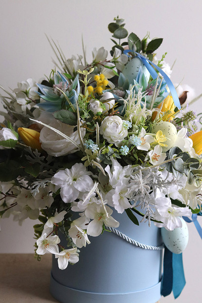 Blue Easter, flowerbox wielkanocny