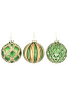 Green XMAS, szklane bombki