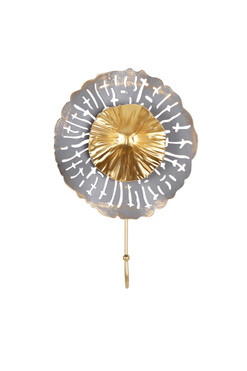 Fleur C, stylowy wieszak ścienny haczyk, wym.18x18x2.5cm