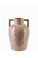 Earth B, nowoczesny wazon / amfora, beżowy, wym.6.5x16.5x25cm