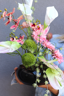 Loreta, nowoczesny dekoracja nagrobna w misie, wym.60x30x45cm