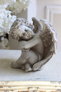Aniołek Drzemiący LED, figurka dekoracyjna, wys.20cm