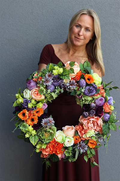 Kolorowa Faeria, wianek na drzwi