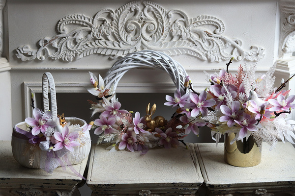 Magnoliowy Ogród, dekorowany koszyczek wielkanocny
