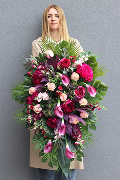 Derenata, komplet dekoracji nagrobnych, wiązanka+bukiet