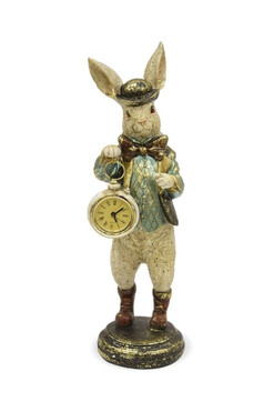 Alicja w Krainie Czarów I, figurka królik z zegarkiem, wys.33cm