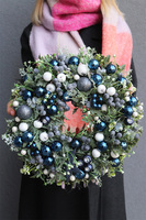 Bombkowo, zjawiskowy bożonarodzeniowy wianek, śr.34cm